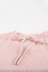 Tiered Sleeve Frilled Neck Dotted Top